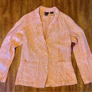 Jones New York Peach Linen Blazer